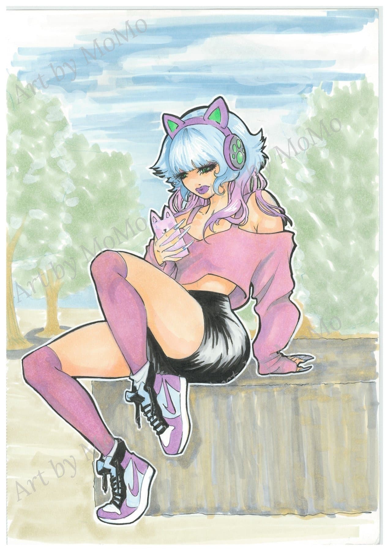 Pastel Goth in Park