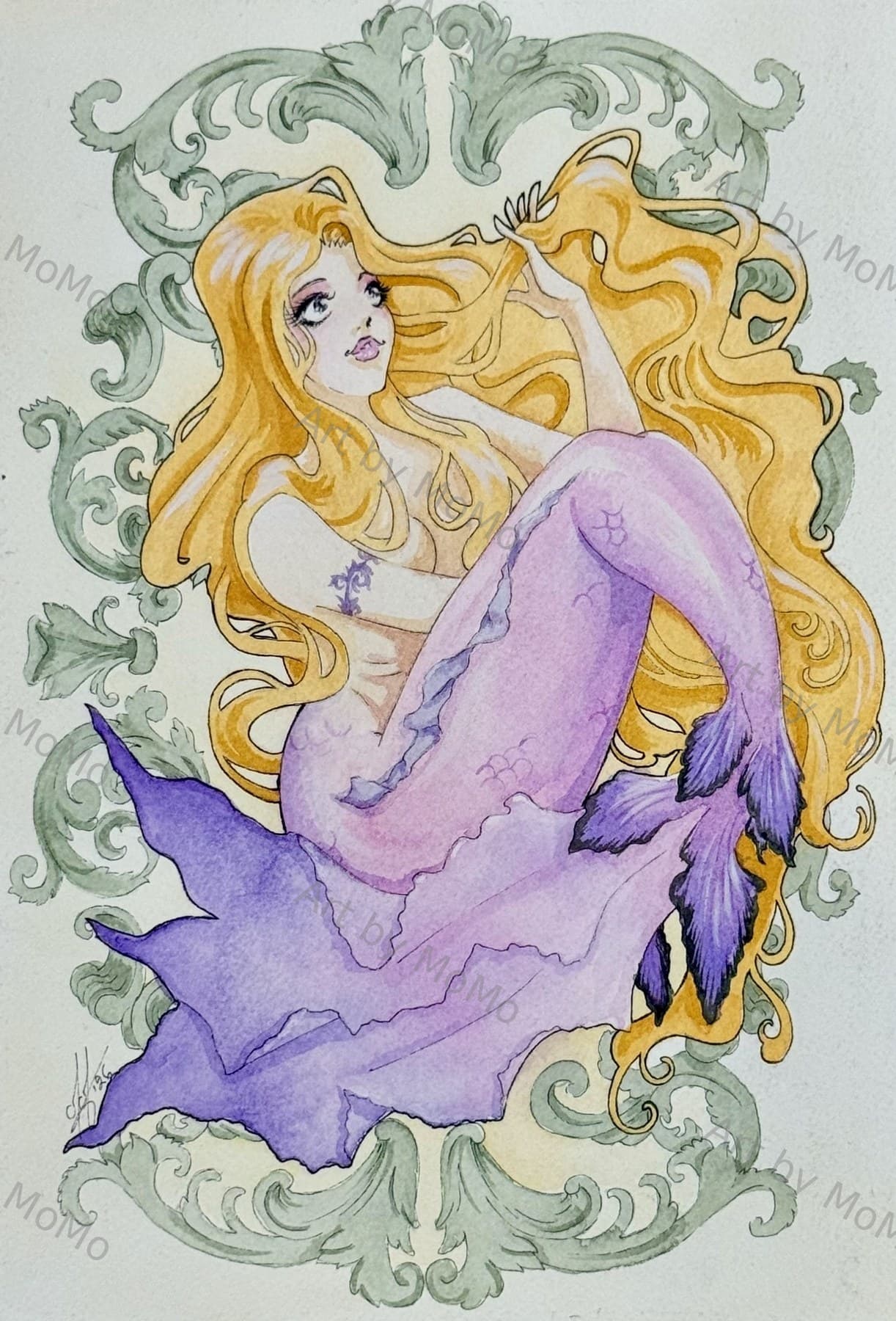 Watercolor Mermaid 2