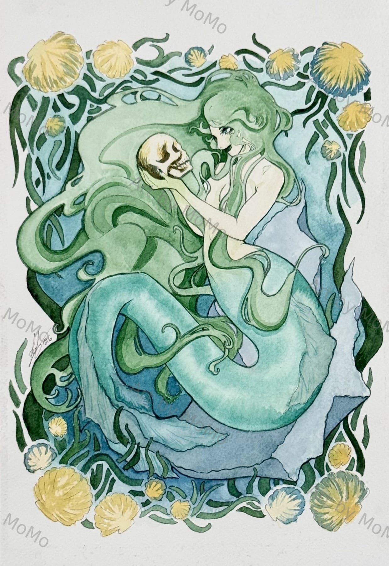 Watercolor Mermaid 3