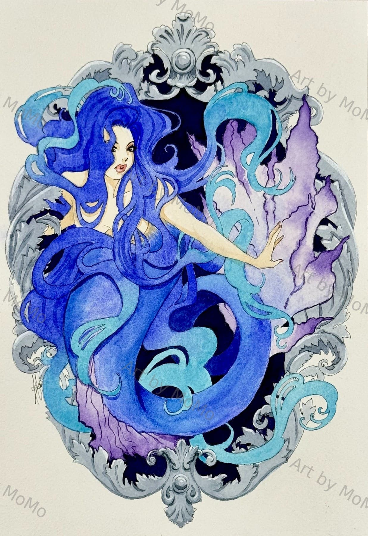 Watercolor Mermaid 4